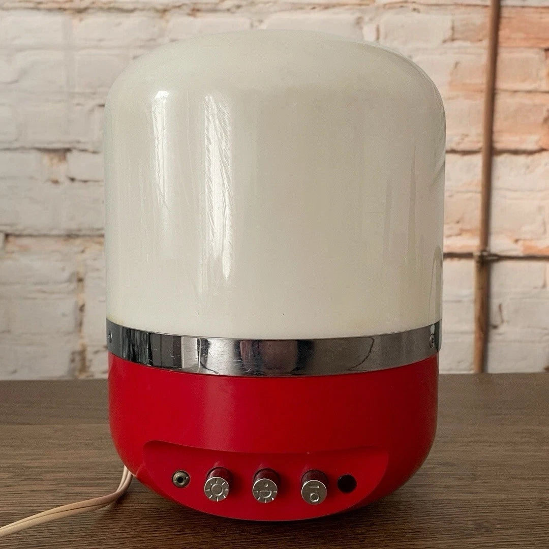 Radio Lampada 60s Europhon Design Adriano Rampoldi Vintage Space Age Rossa