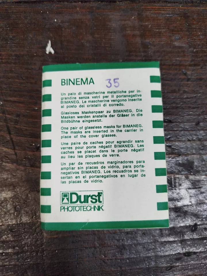 Durst Binema 35 Due Mascherine Metalliche Per Ingranditore Senza Vetri Bimaneg