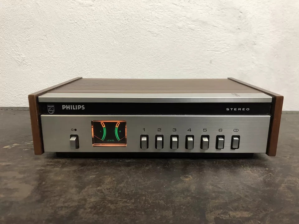 Filodiffusione Radio Philips Stereo RB- 534 Vintage Epoca Anni 70 Legno Marrone