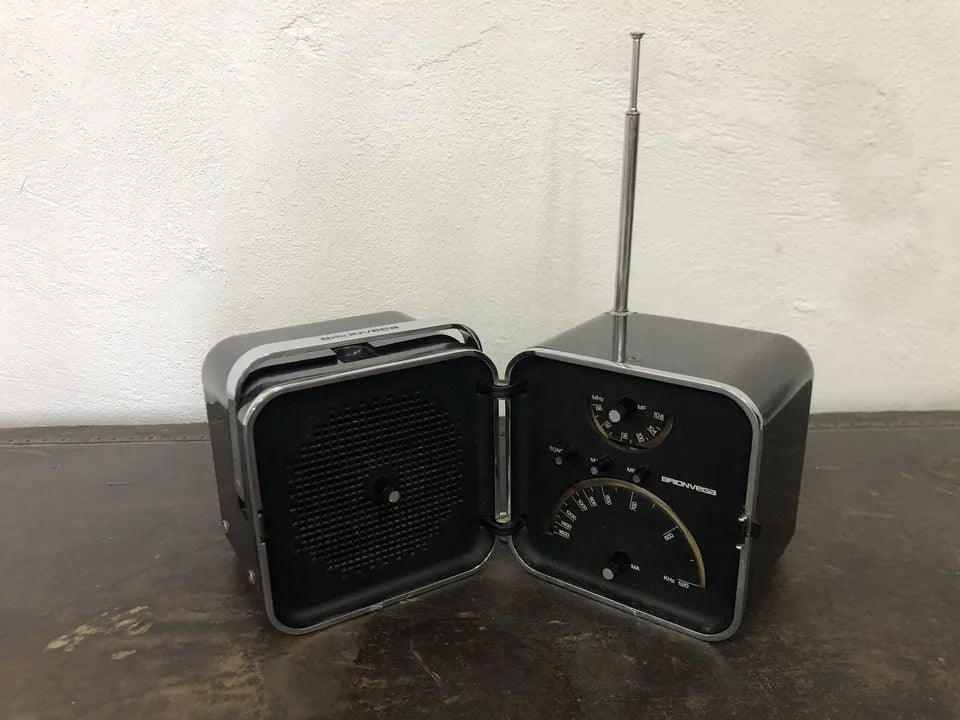 Radio Cubo Brionvega TS 502 Vintage Design Zanuso Sapper Colore Nero MoMa NYC