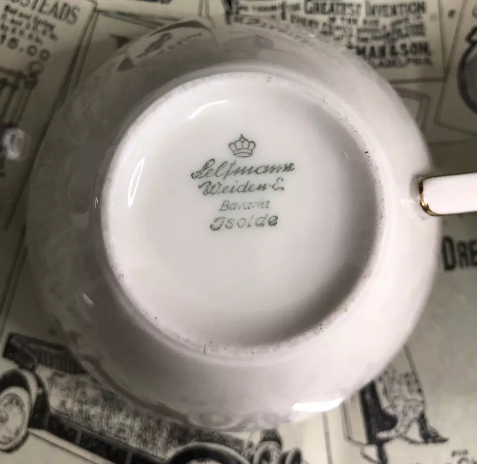 Servizio Set 24 Tazze The Caffè Seltmann Weiden Bavaria Isolde Vintage Tazzine e Piattini