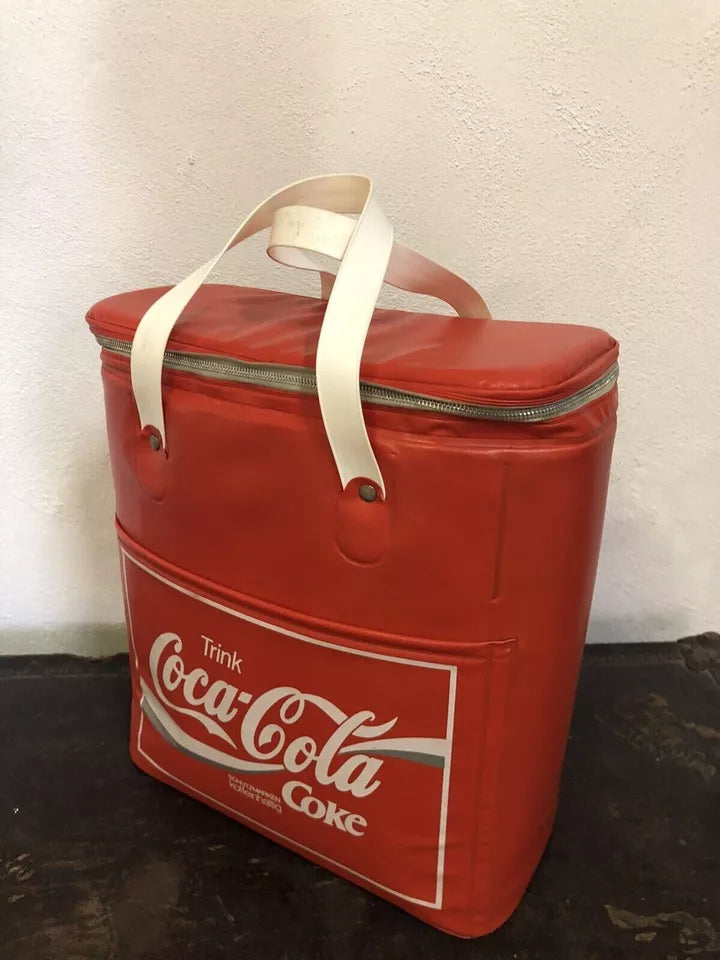Borsa Frigo Coca Cola Trink Coke Vintage Epoca Anni 80 Rosso Da Collezione