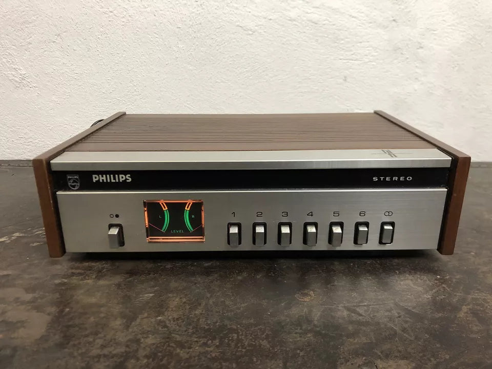 Filodiffusione Radio Philips Stereo RB- 534 Vintage Epoca Anni 70 Legno Marrone