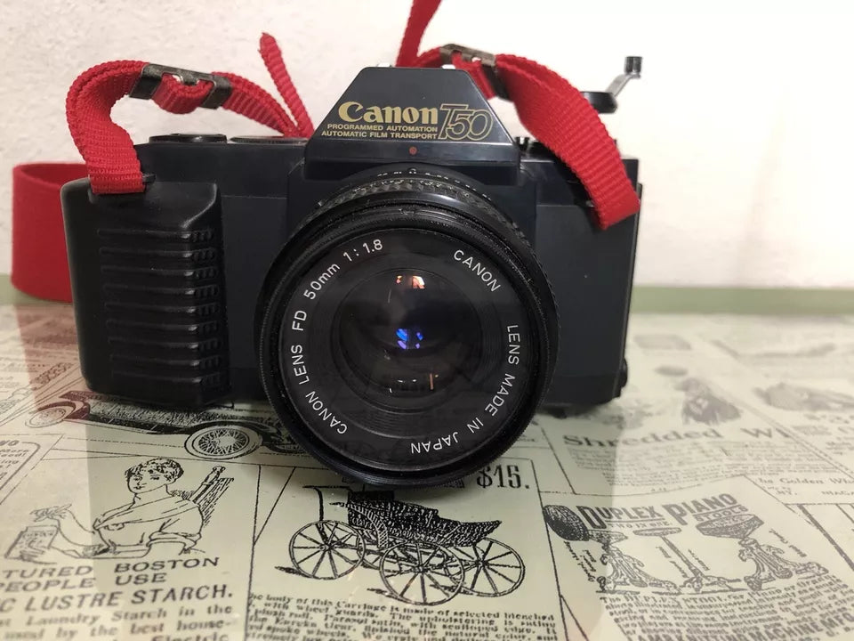 Fotocamera Analogica Canon T50 35mm Relflex Con Obiettivi Borsa Filtri Tracolla