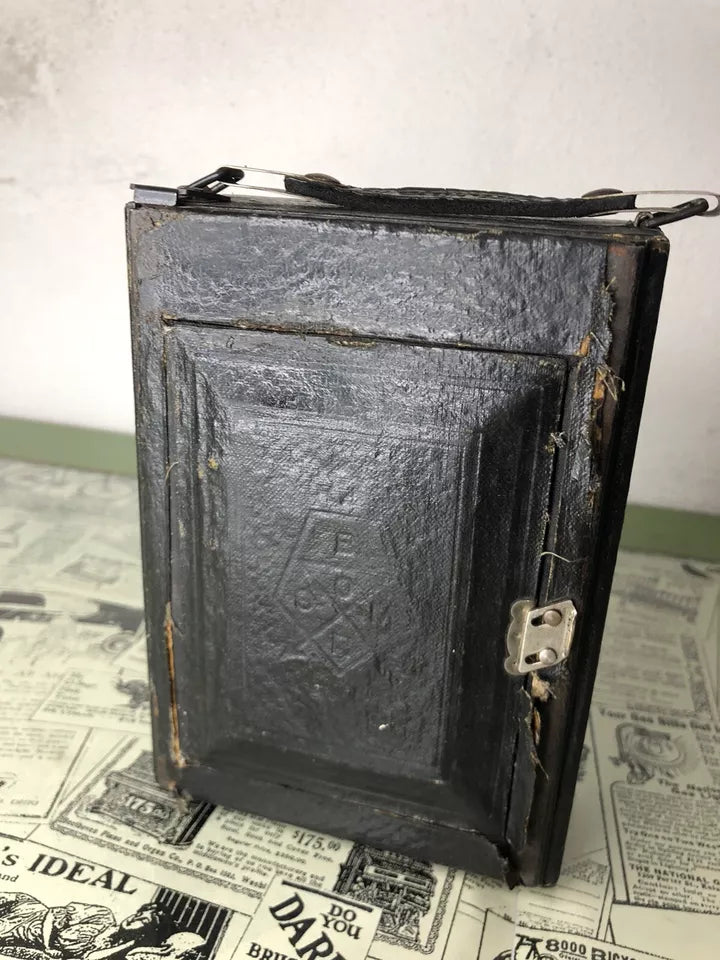 Antica Fotocamera a Soffietto Rom3 Con Obiettivo F13.5 Vintage Epoca 900’