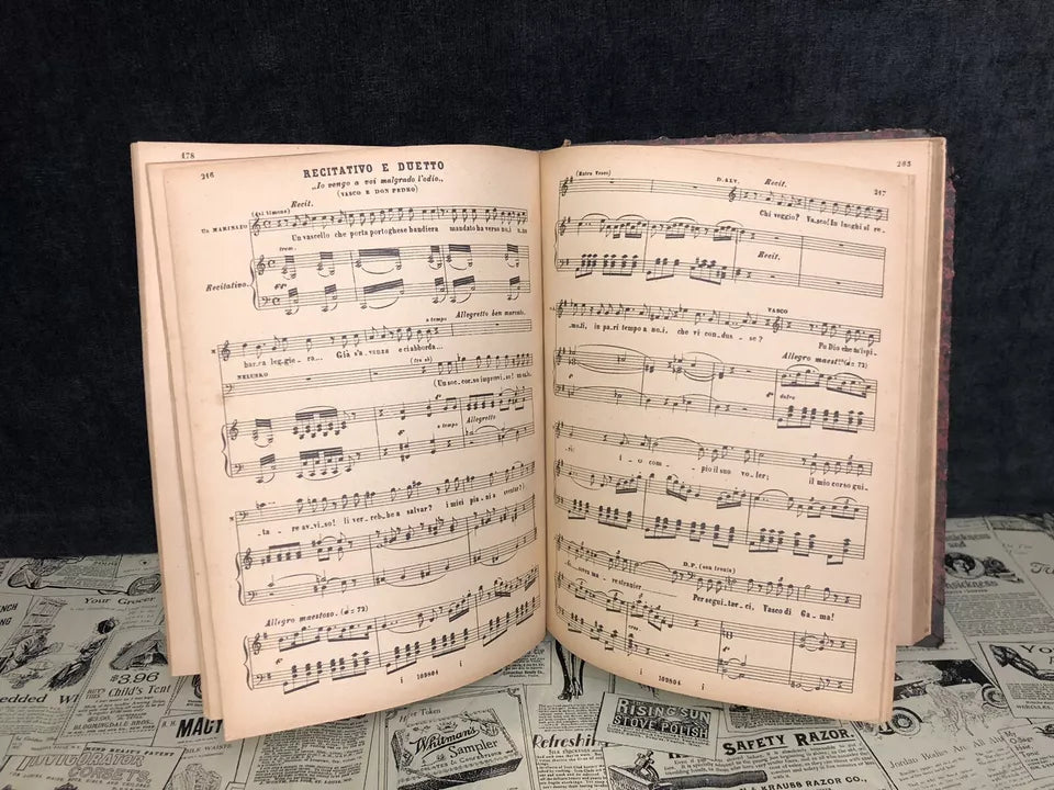 Antico Spartito L’Africana Opera In 5 Atti G. Meyerbeer Circolo Roma Bengasi