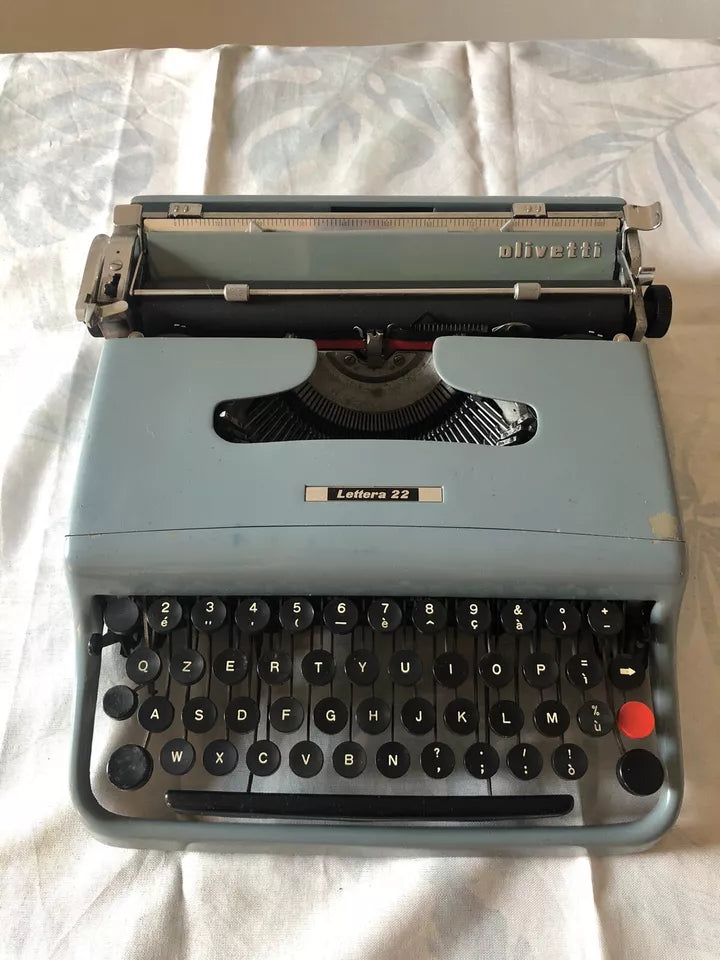 Macchina Da Scrivere Olivetti Lettera 22 PRIMA SERIE 934810 Targa In Metallo