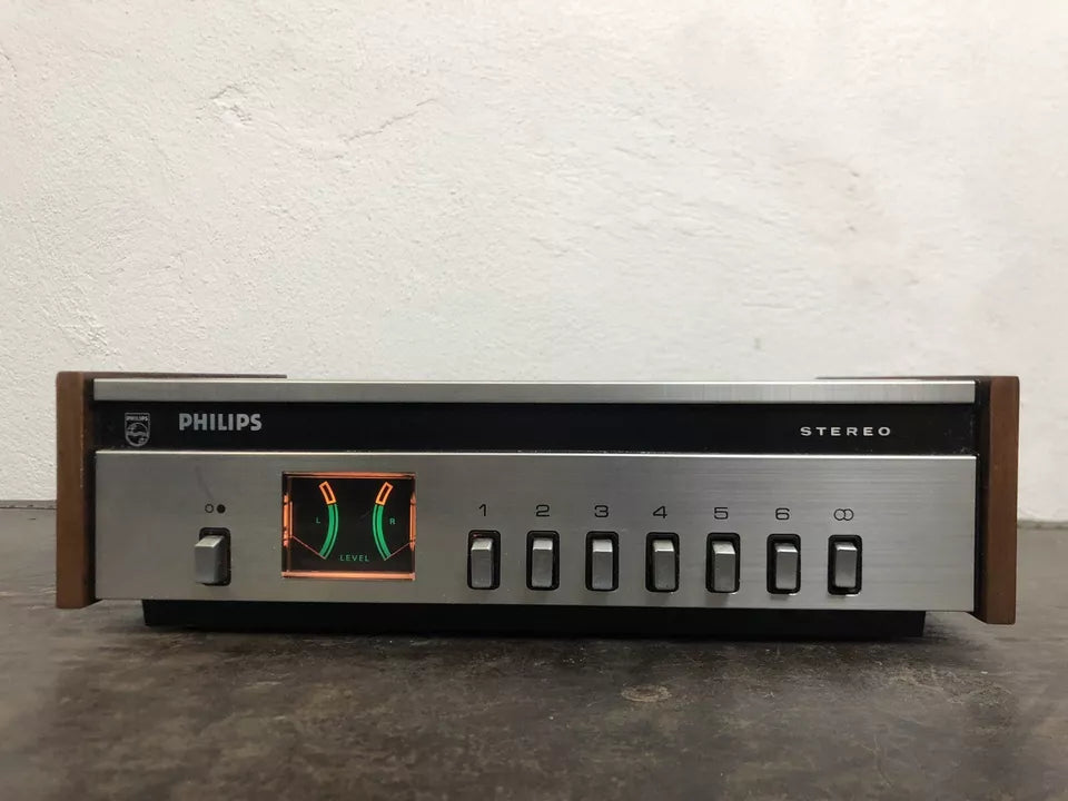 Filodiffusione Radio Philips Stereo RB- 534 Vintage Epoca Anni 70 Legno Marrone