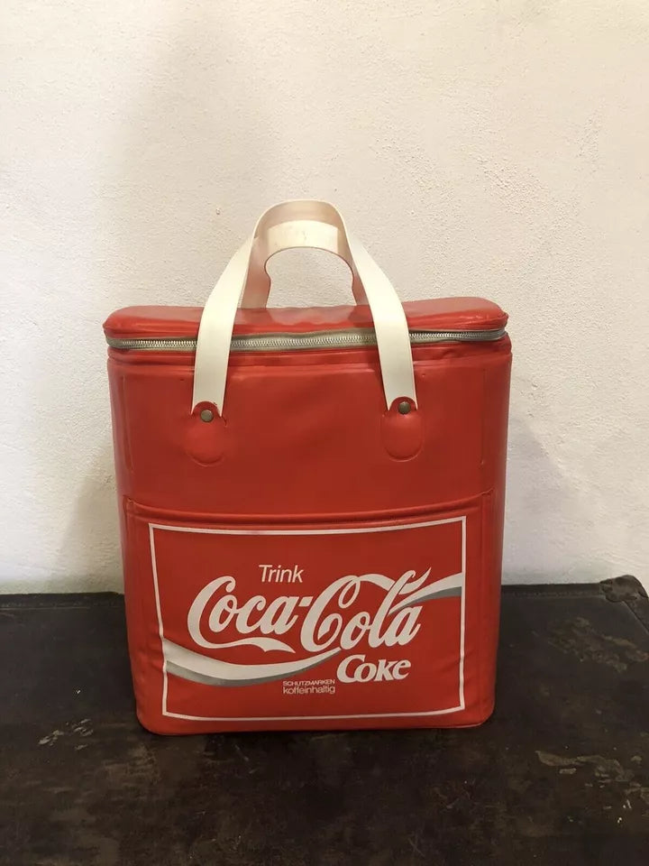 Borsa Frigo Coca Cola Trink Coke Vintage Epoca Anni 80 Rosso Da Collezione