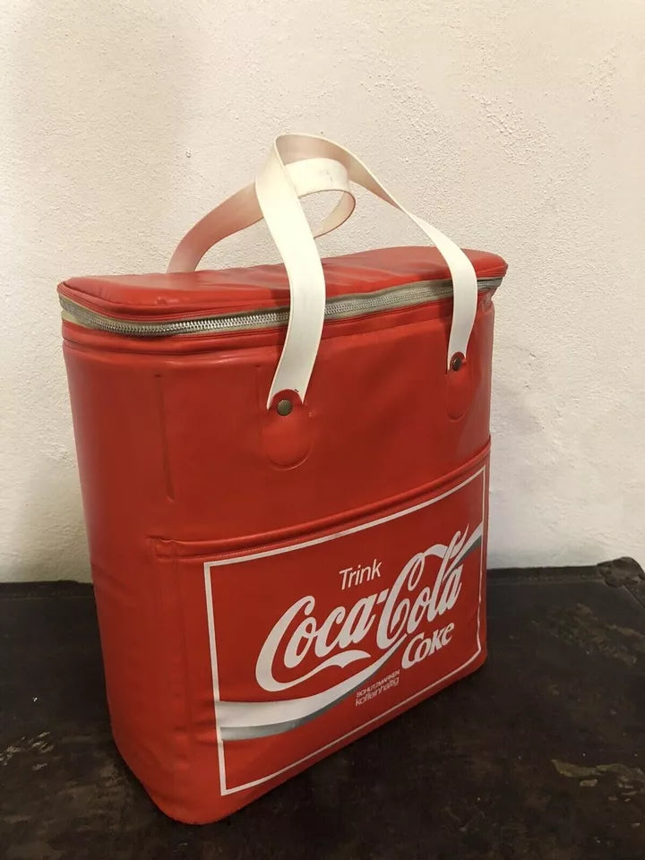 Borsa Frigo Coca Cola Trink Coke Vintage Epoca Anni 80 Rosso Da Collezione