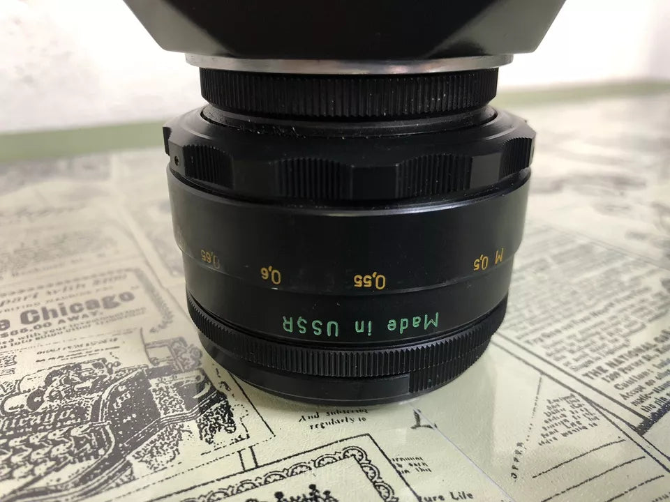 Fotocamera Analogica Zenit E URSS Atemsa 35mm Reflex Obiettivo Helios 44-2 Vite