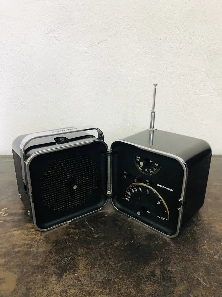 Radio Cubo Brionvega TS 502 Vintage Design Zanuso Sapper Colore Nero MoMa NYC