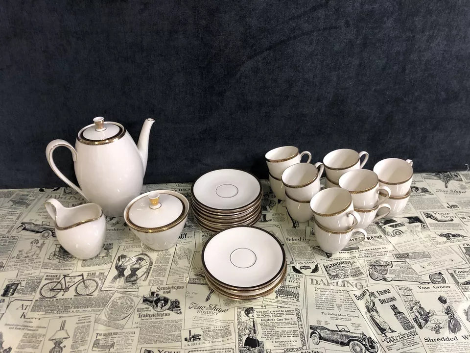 Servizio Set 24 Tazze The Caffè Seltmann Weiden Bavaria Isolde Vintage Tazzine e Piattini
