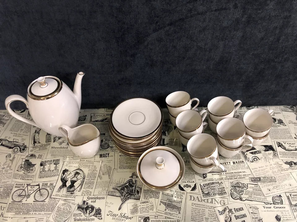 Servizio Set 24 Tazze The Caffè Seltmann Weiden Bavaria Isolde Vintage Tazzine e Piattini