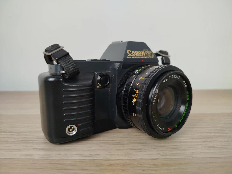 Fotocamera Analogica Canon T 70 35mm Relflex Con Obiettivo Maginon Serie G