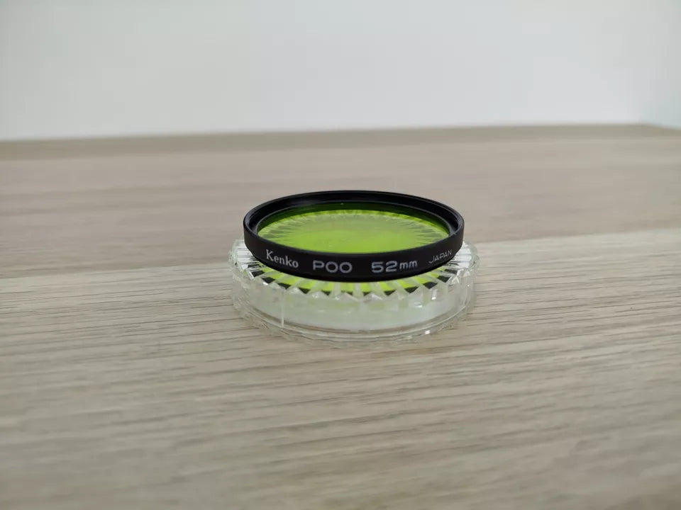 Filtro Fotografico Kenko POO 52mm Verde Per Fotocamera Analogica Vintage