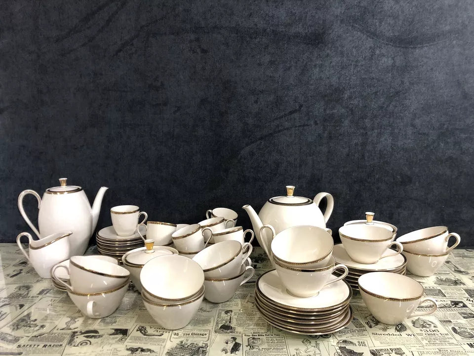 Servizio Set 24 Tazze The Caffè Seltmann Weiden Bavaria Isolde Vintage Tazzine e Piattini