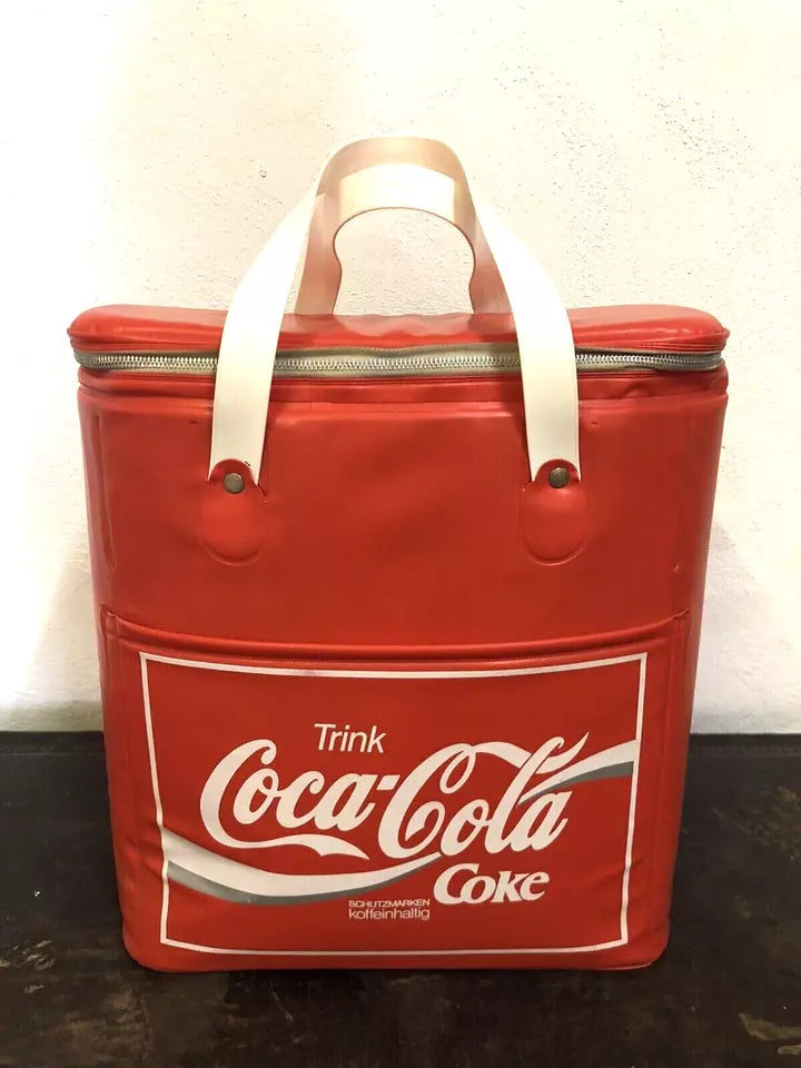 Borsa Frigo Coca Cola Trink Coke Vintage Epoca Anni 80 Rosso Da Collezione