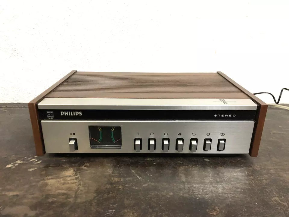 Filodiffusione Radio Philips Stereo RB- 534 Vintage Epoca Anni 70 Legno Marrone