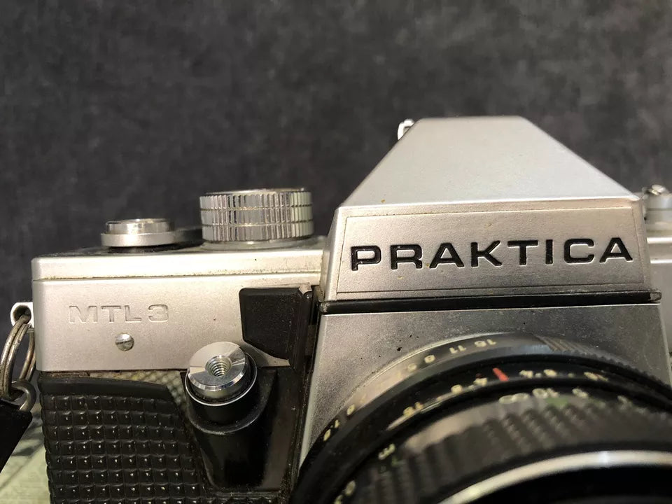 Fotocamera Analogica Praktica MTL 3 Vintage Obiettivo Pentacon Auto 1.8/50 Multi