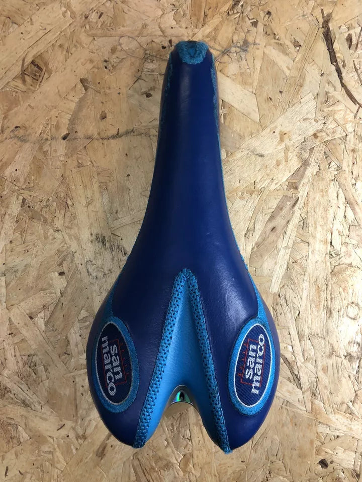 Sellino Per Bicicletta Da Corsa Selle San Marco Azzurro Blu Made In Italy