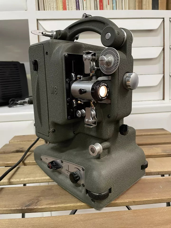 Antico Proiettore Bolex Paillard M8 Vintage Epoca Con Custodia Bobine Istruzioni