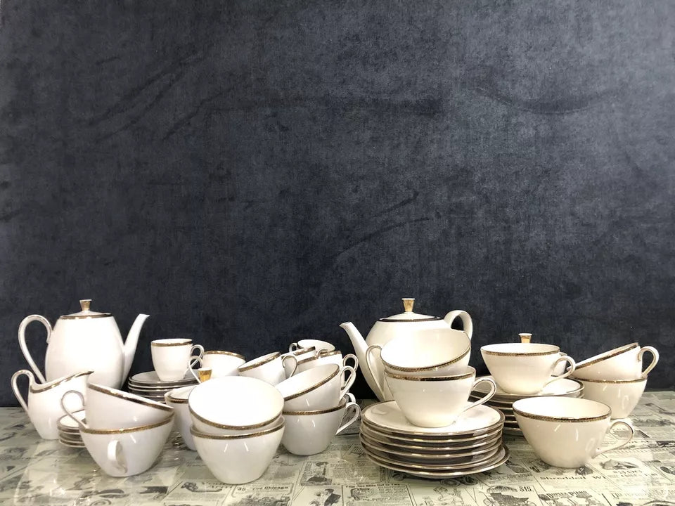 Servizio Set 24 Tazze The Caffè Seltmann Weiden Bavaria Isolde Vintage Tazzine e Piattini