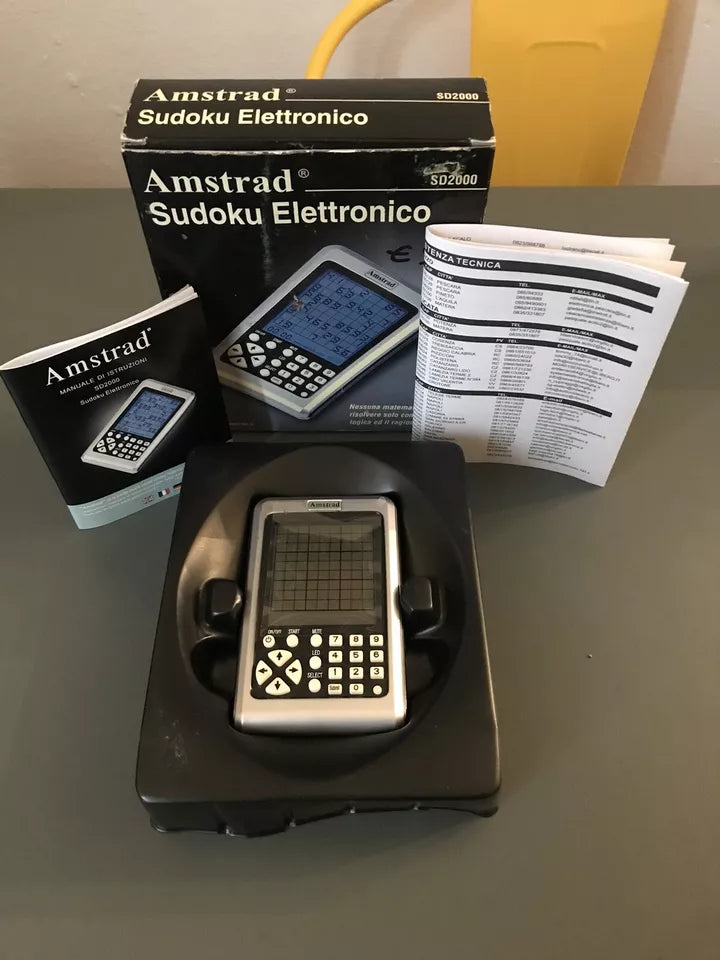 Sudoku Elettronico Amstrad SD2000 Confezione E Libretto Gioco Portatile Funziona