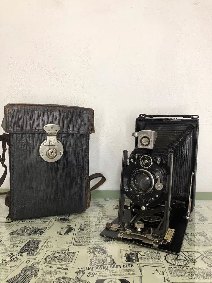 Antica Fotocamera a Soffietto CP Goerz Berlin da Studio Con Obiettivo Epoca 900’