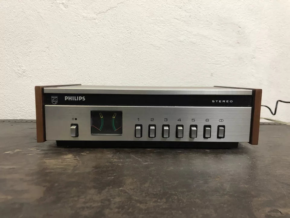 Filodiffusione Radio Philips Stereo RB- 534 Vintage Epoca Anni 70 Legno Marrone
