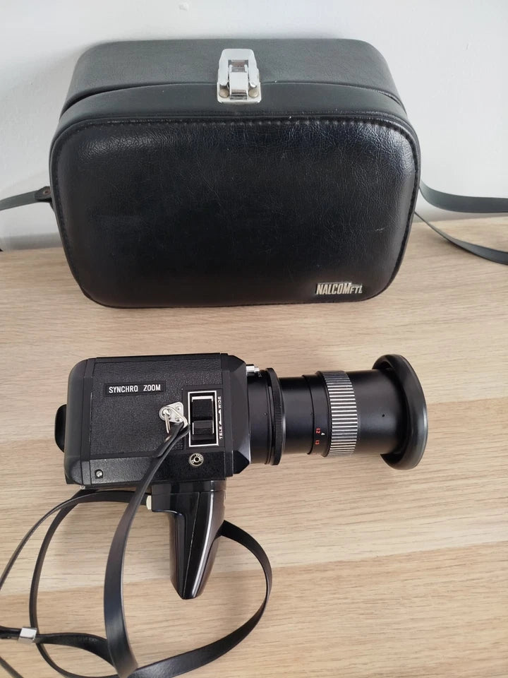 Cinepresa Super 8 Nalcom FTL Model 800 Vintage Con Custodia E Istruzioni Synchro