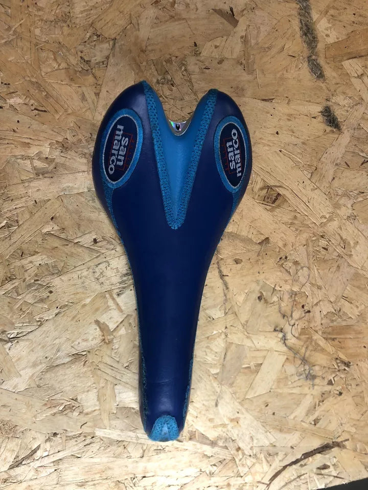Sellino Per Bicicletta Da Corsa Selle San Marco Azzurro Blu Made In Italy