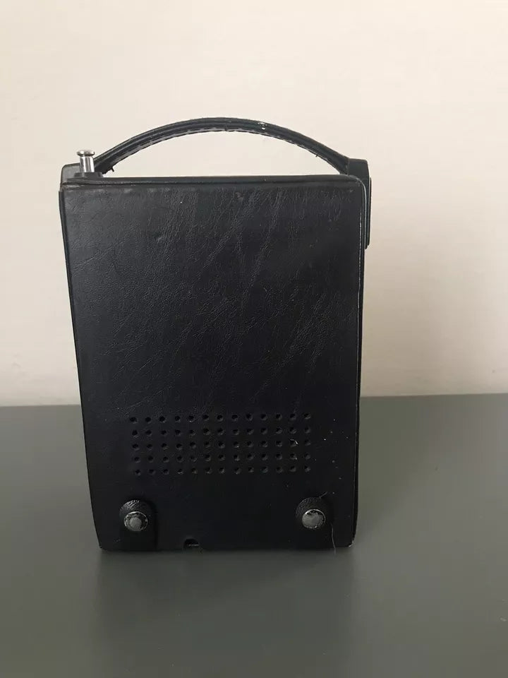 Radio Portatile Vintage Tiger 112 SG-1264A Am Fm Epoca Anni 70 Con Custodia Nera