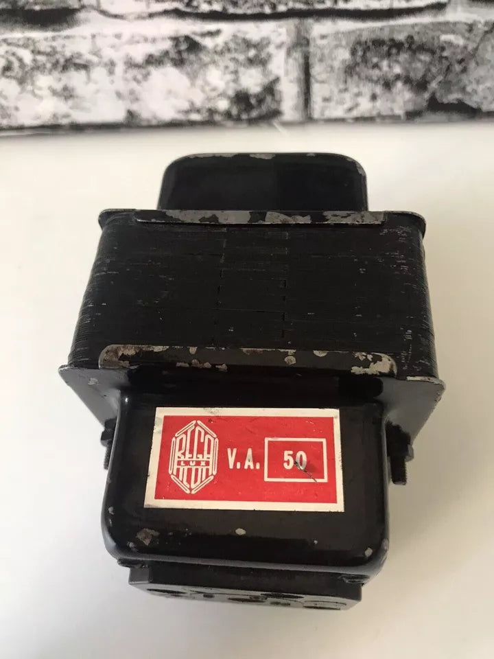 Trasformatore Vintage Rega Lux VA 50 Nero In Metallo Nero Epoca 8/12/24 Volt