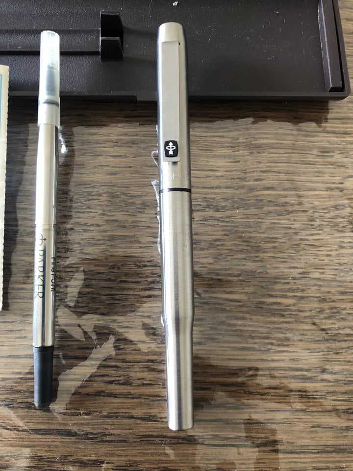 Penna Parker 25 Roller Ball Vintage Custodia Refil E Certificato Di Origine