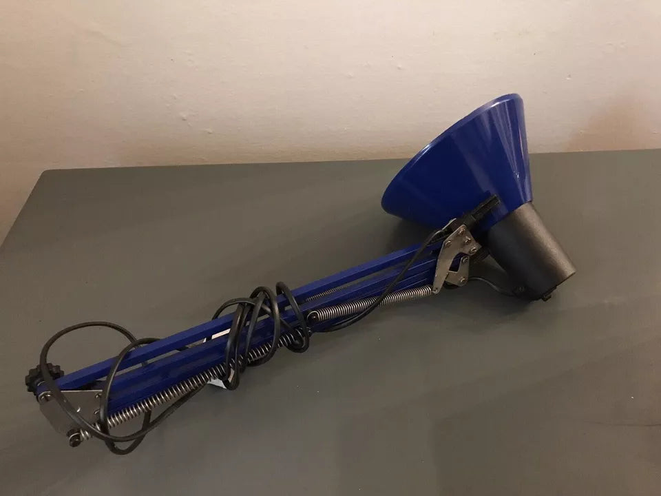 Lampada Snodabile Industriale A Morsetto Regolabile Colore Blu Attacco Inglese