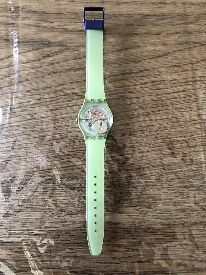 Orologio Da Polso Swatch Gent Pavo Real GG706 Anno 1997 Vintage Da Uomo Verde