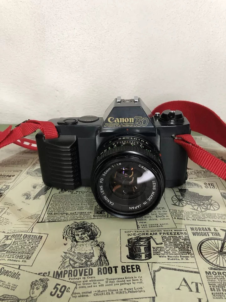 Fotocamera Analogica Canon T50 35mm Relflex Con Obiettivi Borsa Filtri Tracolla