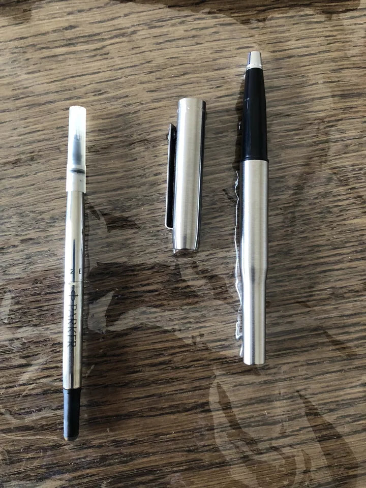 Penna Parker 25 Roller Ball Vintage Custodia Refil E Certificato Di Origine