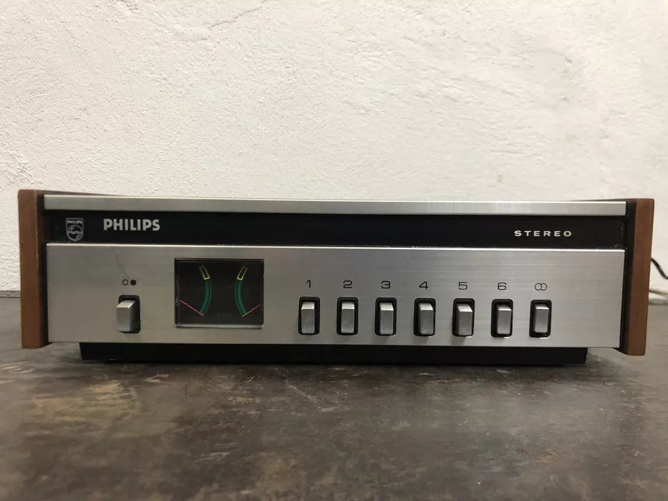Filodiffusione Radio Philips Stereo RB- 534 Vintage Epoca Anni 70 Legno Marrone