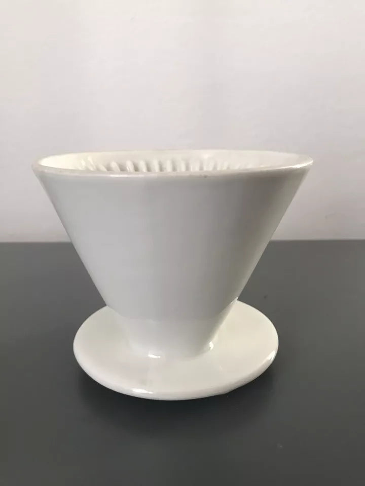 Tazza Melitta 102 Filtro Per Caffè Vintage Epoca Anni 50 Porcellana Bianca Rara