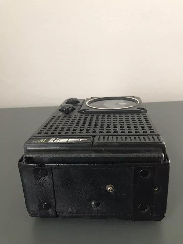 Radio Portatile Vintage Tiger 112 SG-1264A Am Fm Epoca Anni 70 Con Custodia Nera