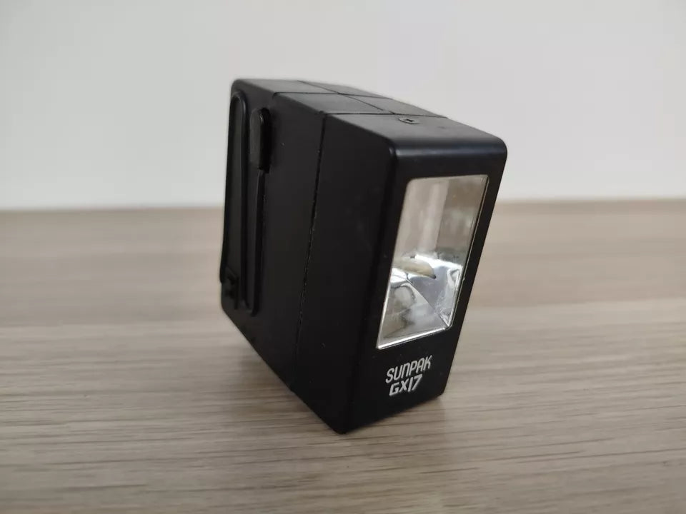 Flash Sunpak GX17 Vintage Per Fotocamere Analogiche E Digitali Attacco Hot Shoe