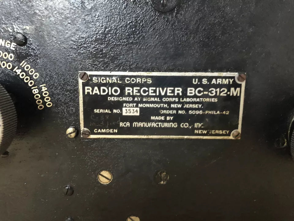 Antica Radio Militare US Army BC 312 M Epoca Seconda Guerra Mondiale WW2 Raro
