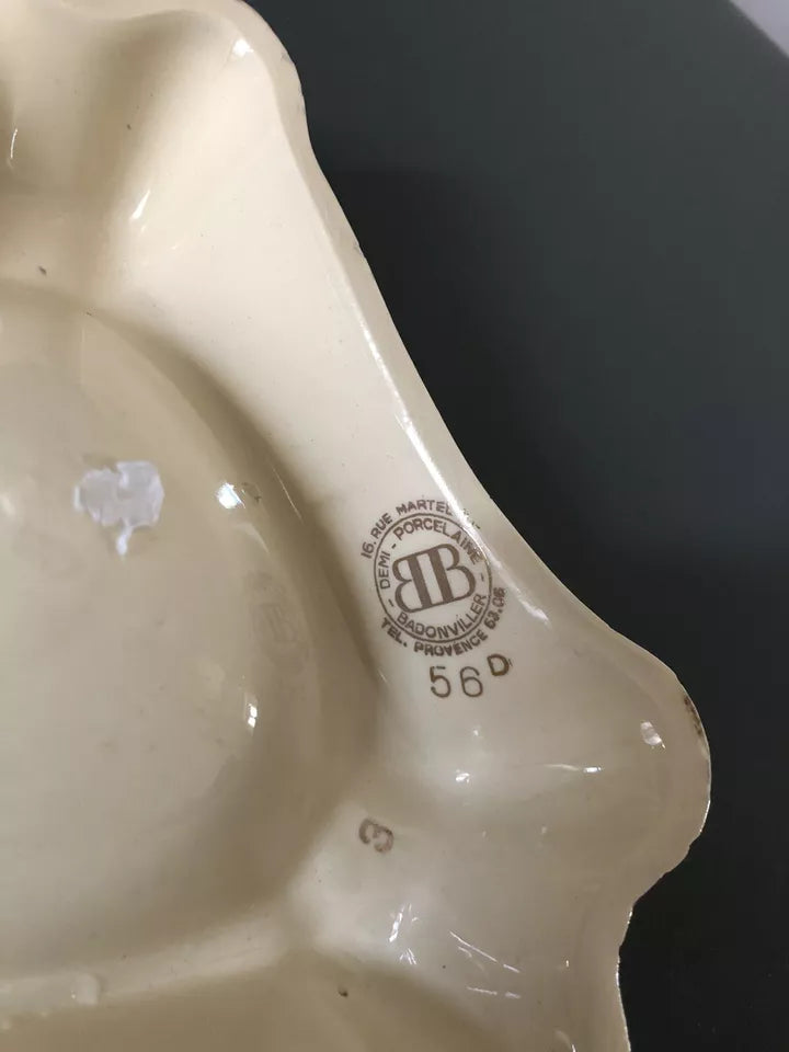 Posacenere Martini Demi Porcelaine Badonviller Provance Vintage Epoca Anni 30