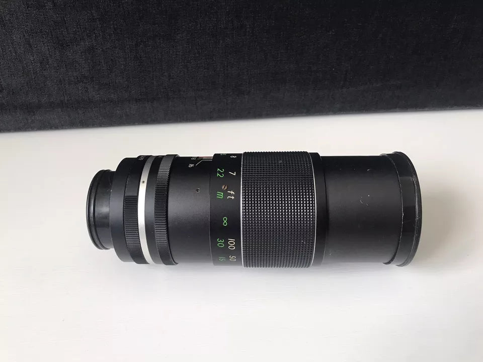 Obiettivo Auto Sankor Lens Made In Japan 200mm Compatibile Fotocamere Coperchio