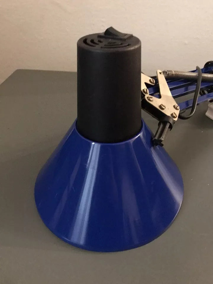 Lampada Snodabile Industriale A Morsetto Regolabile Colore Blu Attacco Inglese