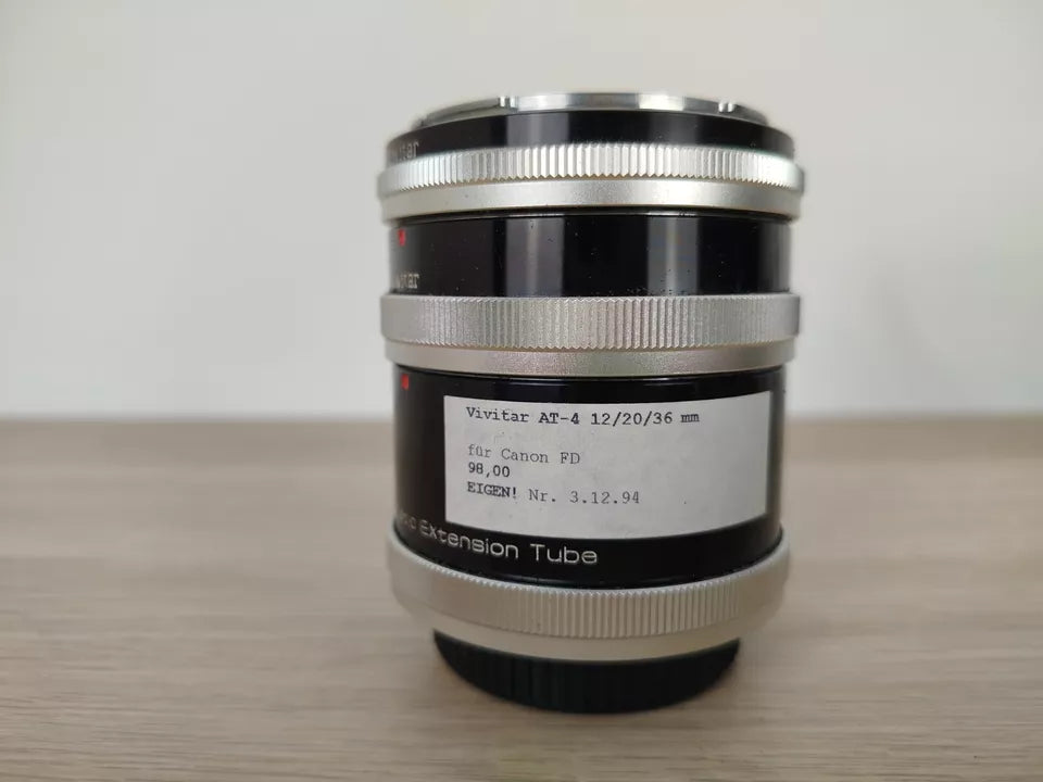 Obiettivo Zoom Vivitar AT-4 12/20/36mm Per Canon FD Con Custodia