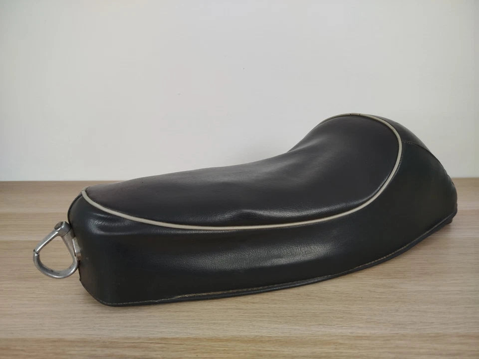 Sella Gobba Monoposto Piaggio Vespa 50 V5A SIP 121014 Vintage Epoca Pelle Nera