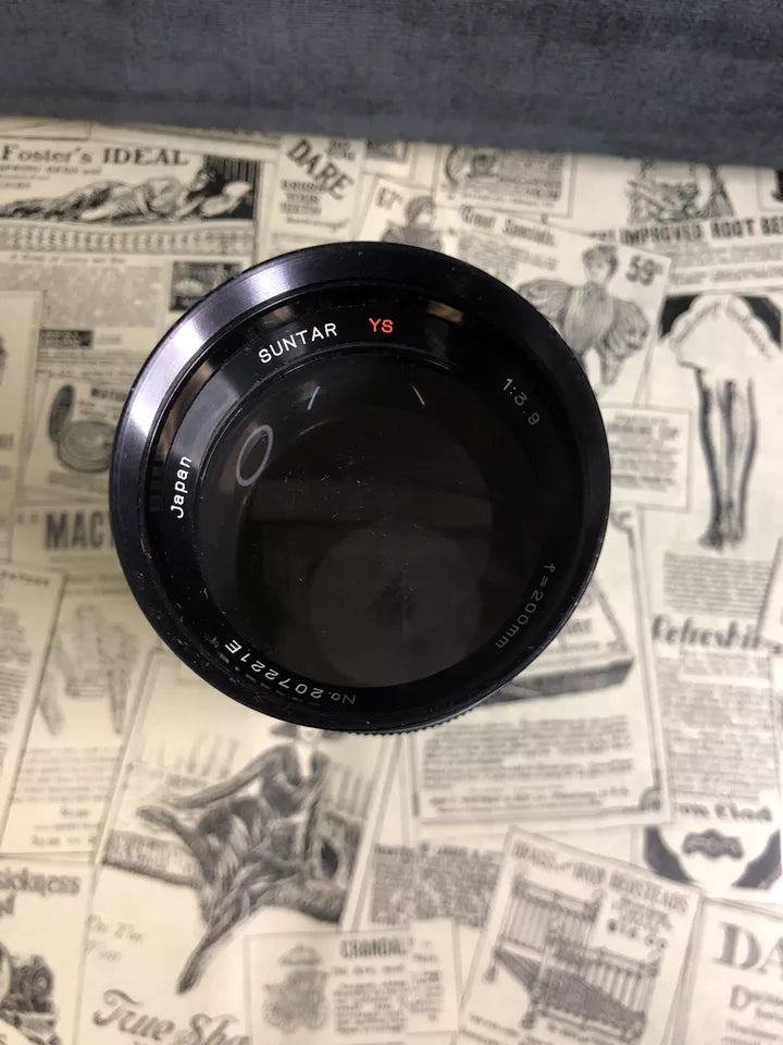 Obiettivo Teleobiettivo Suntar YS 200mm A Vite Numero 207221E Lens Made In Japan
